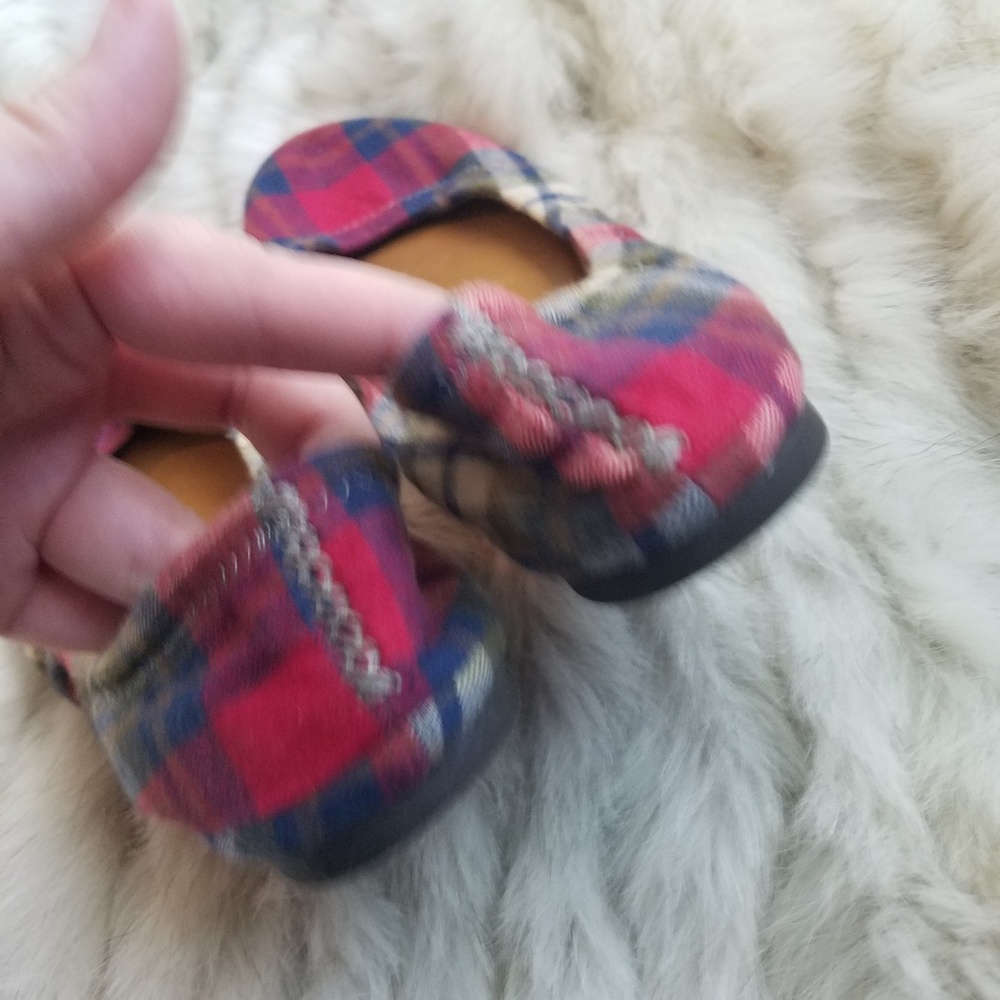 ! Lucky Brand red plaid flats 6.5 - Picture 4 of 8